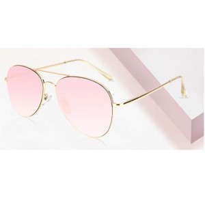 Klassische Aviator verspiegelte flache Linsen Sonnenbrille Metallrahmen mit Federscharnieren, mehrere Spiegelgläser, Farben Sonnenbrillen